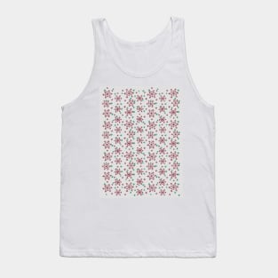 Snowflakes Pattern - Silver Grey Tank Top